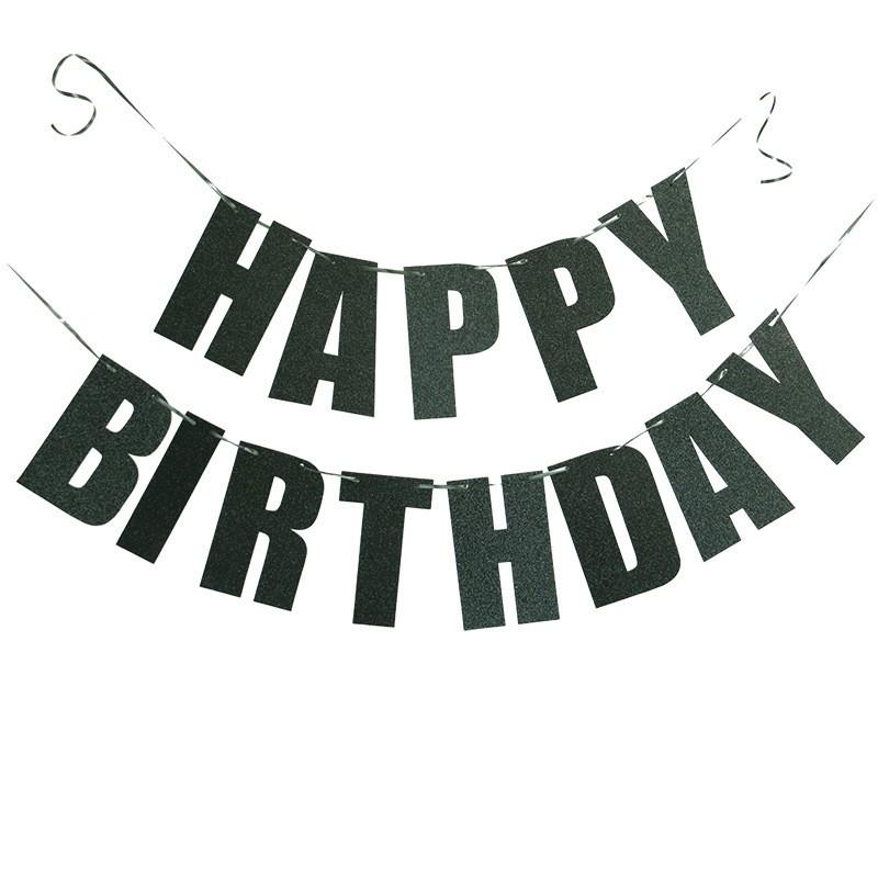 Creative Laser Glossy Birthday Banner Party Decoration