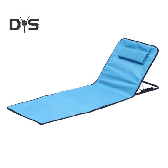 Folding Beach Mat Lounge Chair Adjustable Lightweight Waterproof Sand-proof Portable Travel Outdoor Camping Picnic Blanket with Back Support