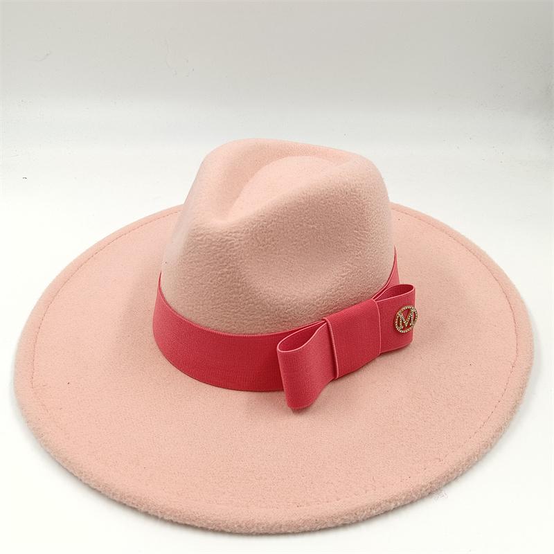 Fedora Fiocco Nuovo Blu Lago Cappello Nuovo Monocromatico Moda Primavera Unisex Cappello Jazz Cappello Fedora Gorras