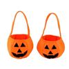 Halloween Candy Bags for Kids Non Woven Tote Pumpkin Basket Cartoon Ghost Face 3D Pumpkin Treat Bags Reusable 2pcs