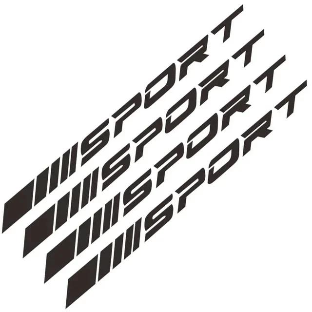 Fashion 4pc Car Stickers Wheel Wheels Sports Racing DIY Stripe Decoration Stickers Badge Car Styling Car SUV