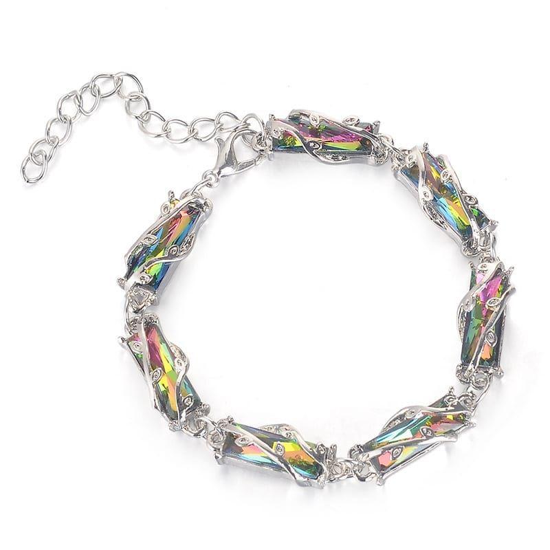 Colorful Crystal Leaf Bracelet
