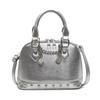 Modern Crossbody Shell Bag With Chain Strap And Rivet Details For Outings Casual