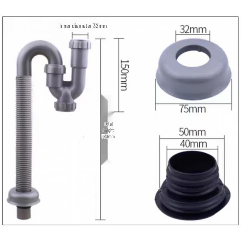 S-Bend Anti-Odor Drain Pipe Trap