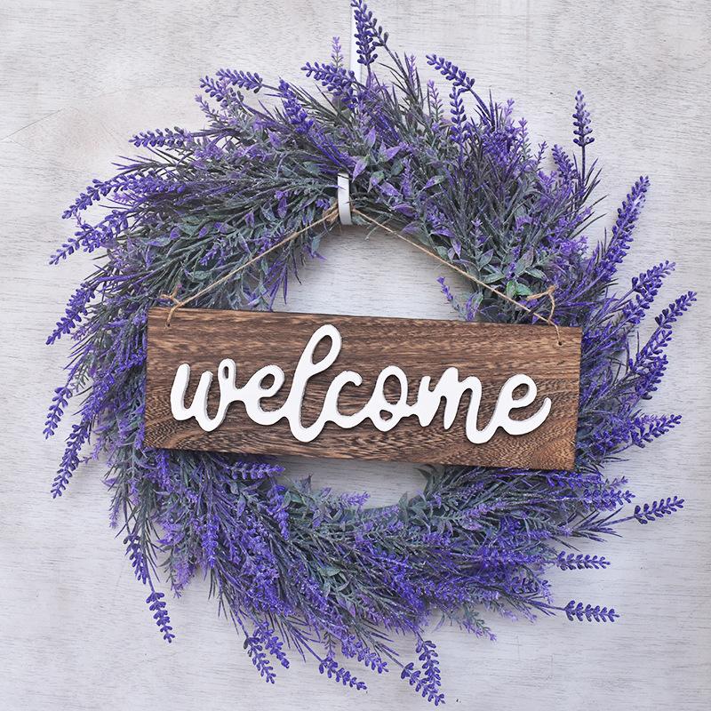 Large American Welcome Simulation Wreath Door Decoration Eucalyptus Wreath Eucalyptus Leaf Wreath Money Leaf Wreath