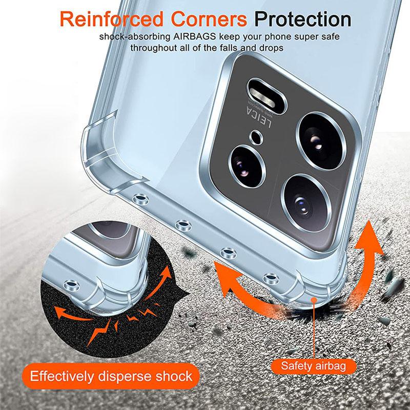 Fallsikkert slankt, ultratynt, mykt gjennomsiktig TPU-telefondeksel for XIAOMI 13T / 13T Pro Redmi 13C OPPO A18 A38 A58 A78 4G 5G A98 Realme C53 C55 GT5