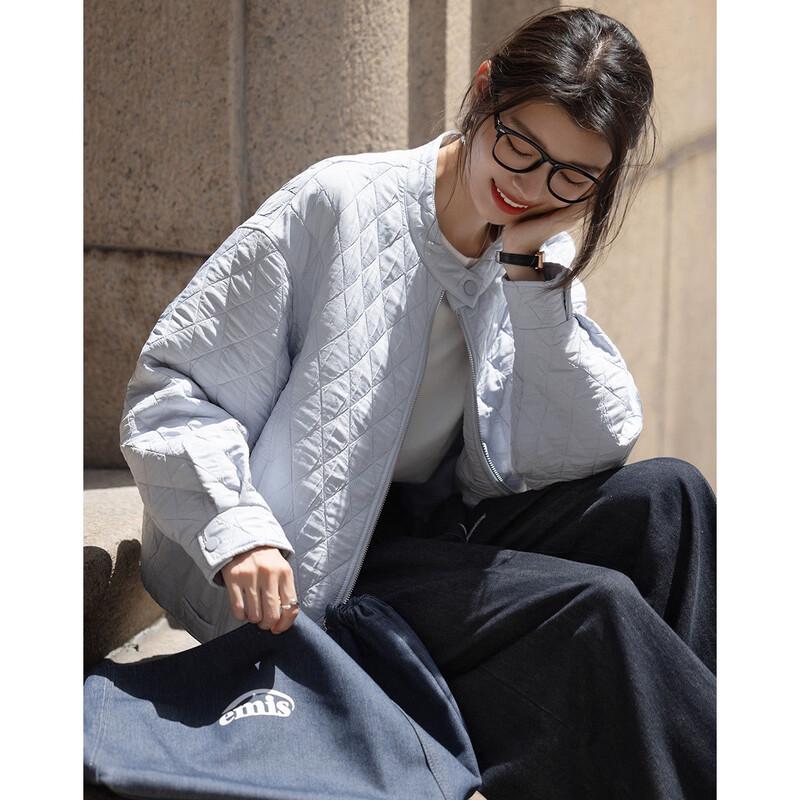 Женская зимняя стеганая куртка Demana с воротником-стойкой и бриллиантовым узором M