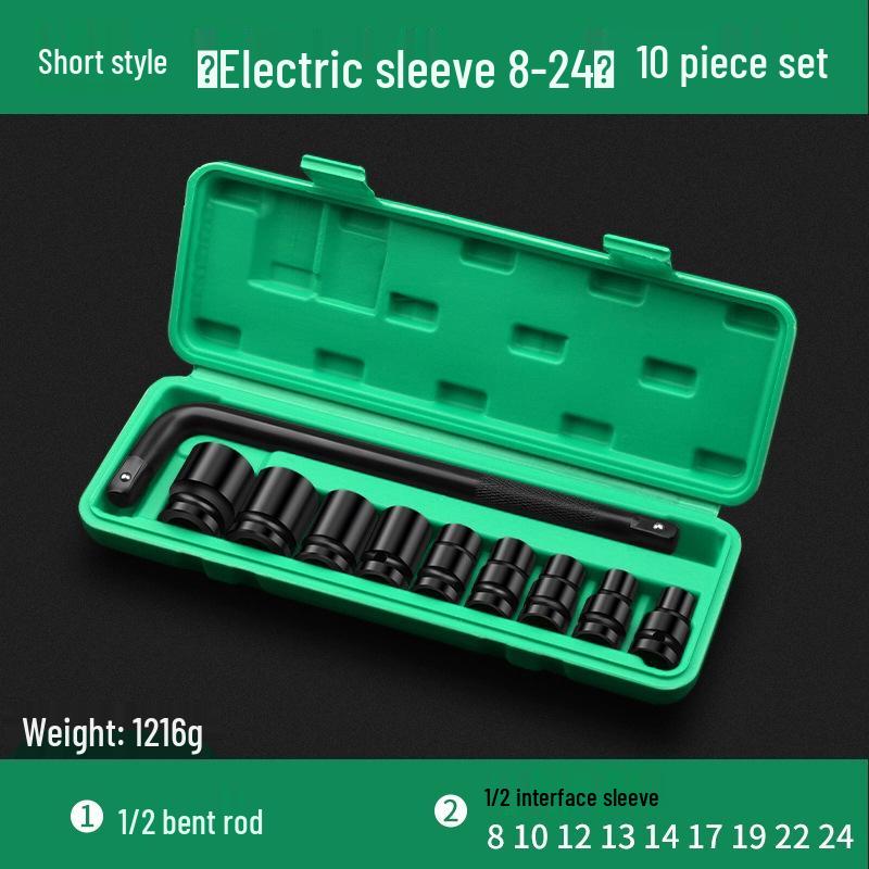 Comprehensive Electric Wrench Kit: Large, Medium, Small Socket Set with Air and Electric Wrench Tool Attachments