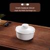 Chixing Pure White Ceramic Steaming Bowl with Lid