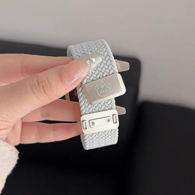 Music bear nylon woven magnetic strap for Apple S11 watch applewatchs1098SE cute wristband