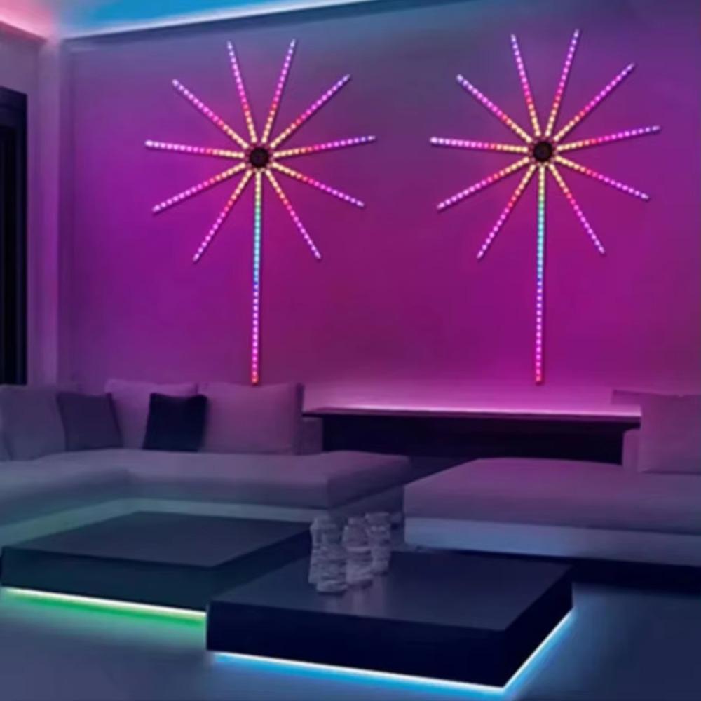 Feuerwerk LED Streifenlicht RGBIC Neon Streifen USB 5V Bluetooth APP Steuerung Weihnachtsfeier Dekoration Musiksynchronisation Schlafzimmer Dekor Licht