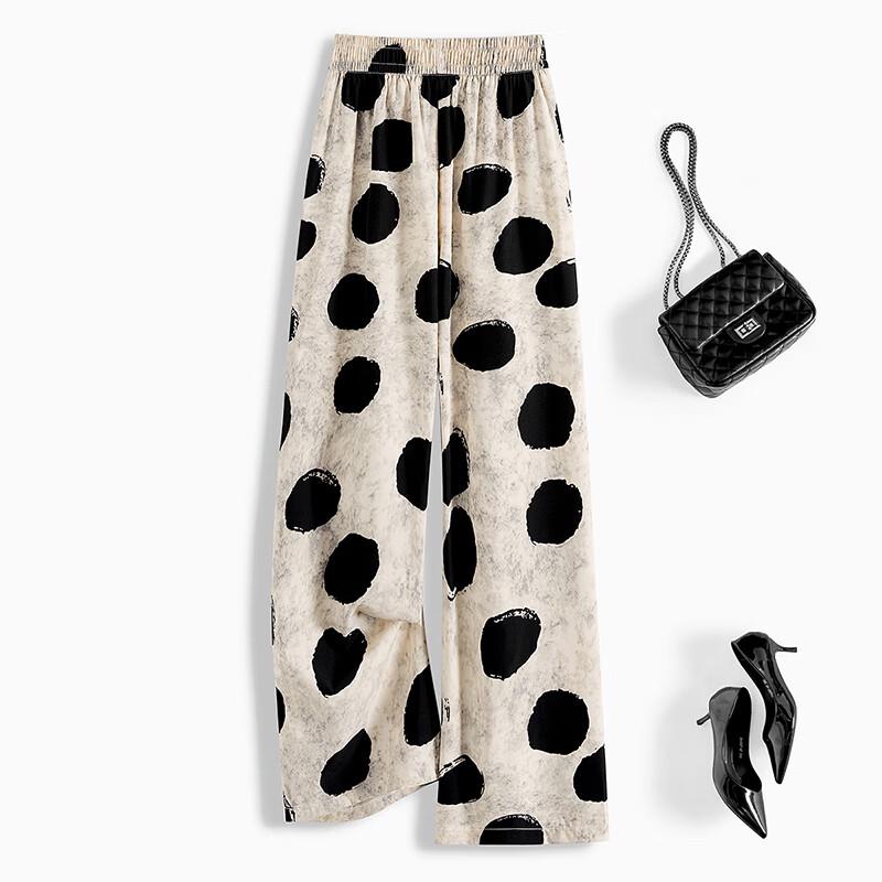 Women's Loose Polka Dot Wide-Leg Pants