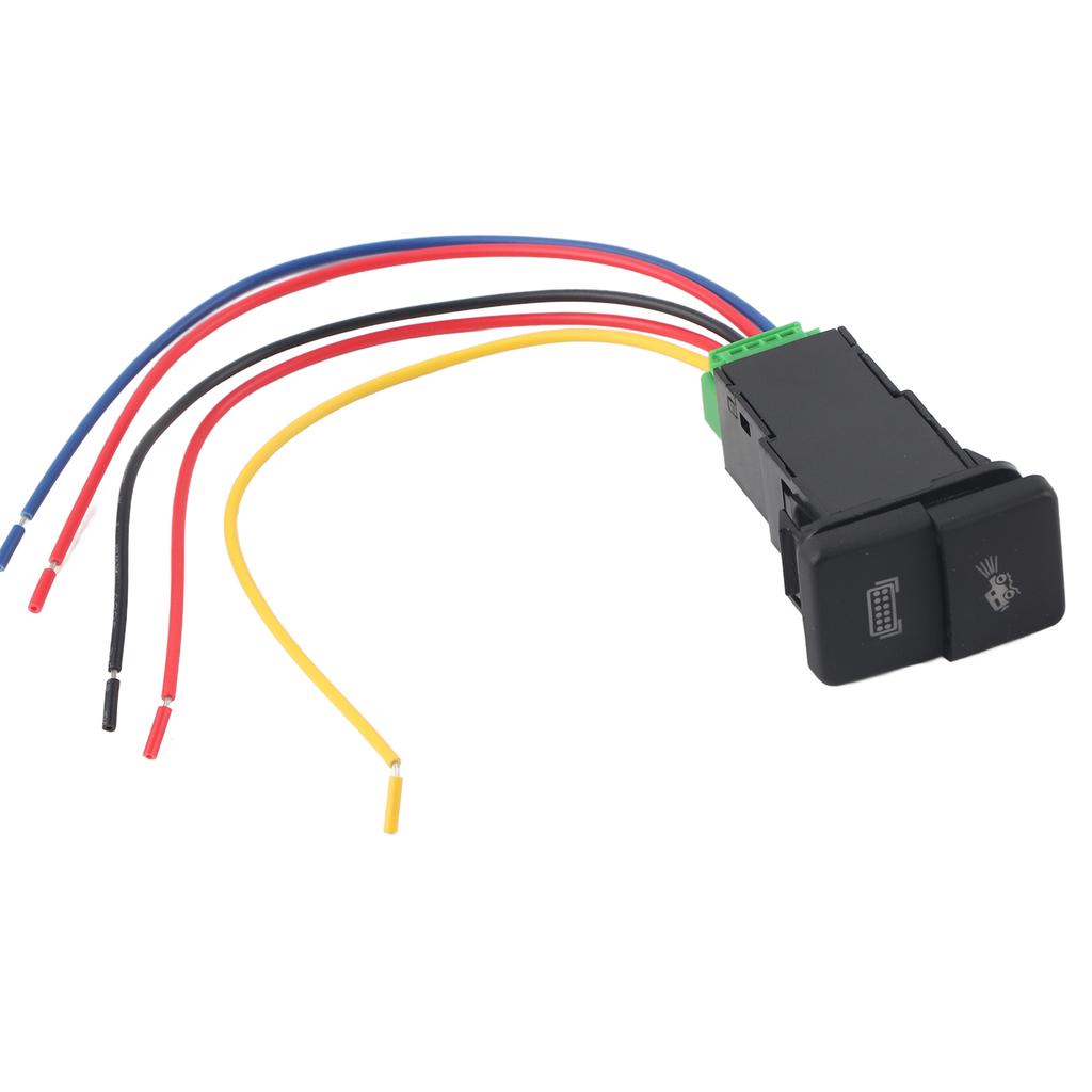 Wire Fog Light Switch Reserved Hole Stable Heat Resistant Appearance Polishing Double Press Fog