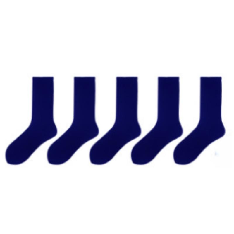 Premium Solid Crew Socks 5 Packs