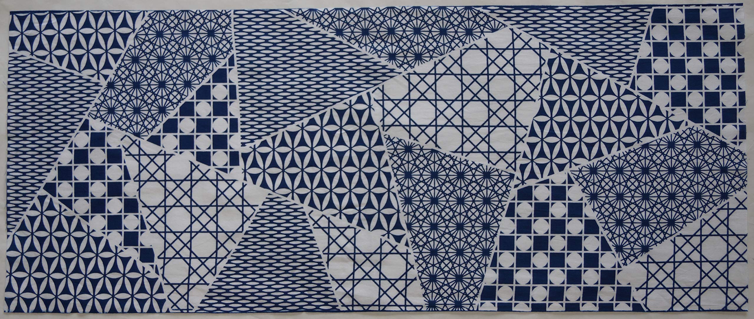 

Todaya Shoten Tenugui Hand Towel with Hanasho Kiriko Pattern 379 Niwa-zome