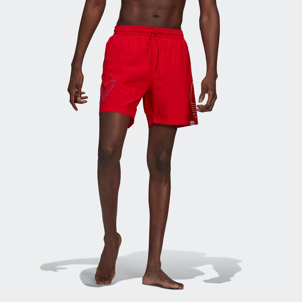 Adidas Originals Trefoil Fto Swims Casual Letter Shorts Men Shorts Red GN3549