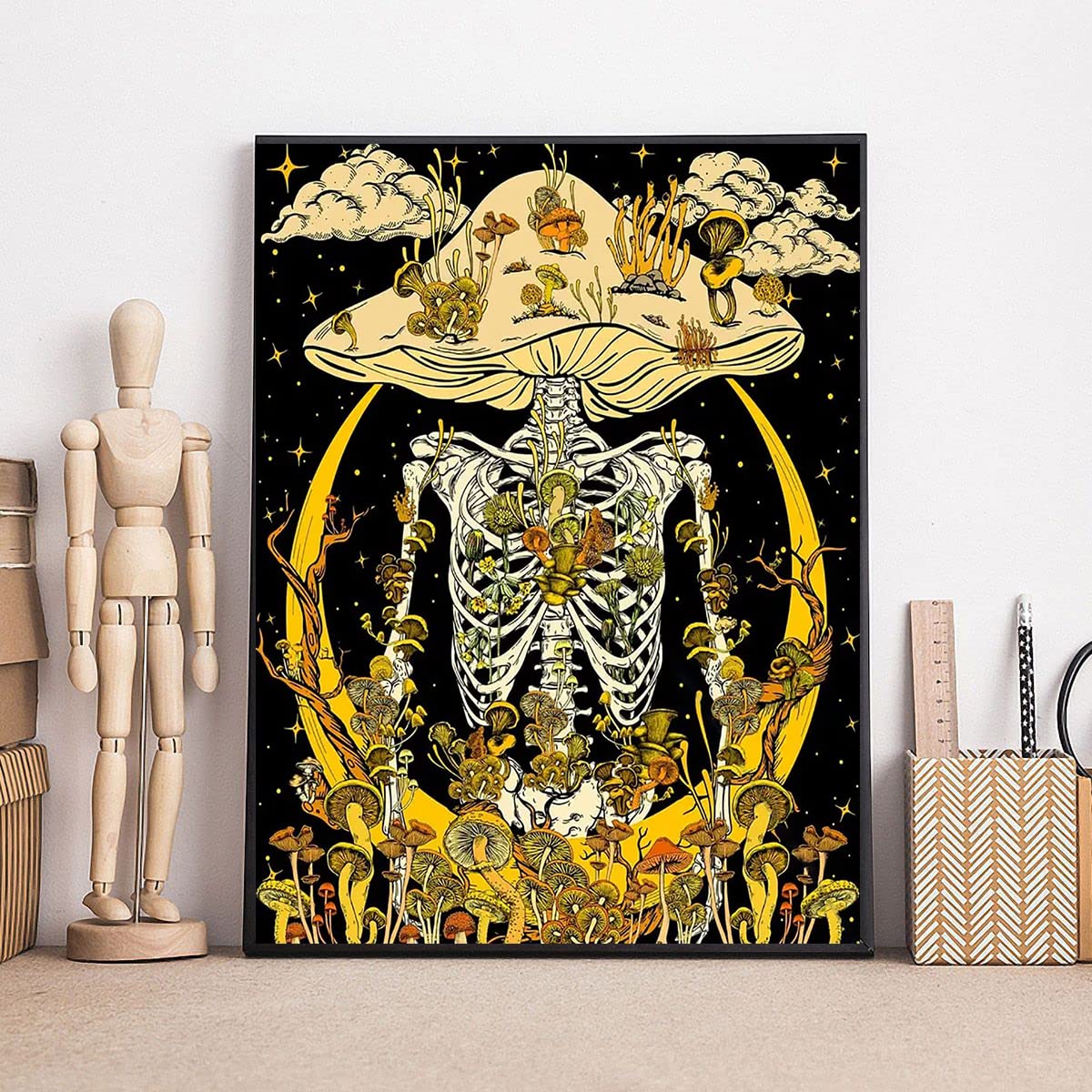 

5D Diy алмазная живопись гриб Скелет набор крестиков полная алмазная вышивка мозаика художественная картина стразы Декор подарок Full Round 20x30cm