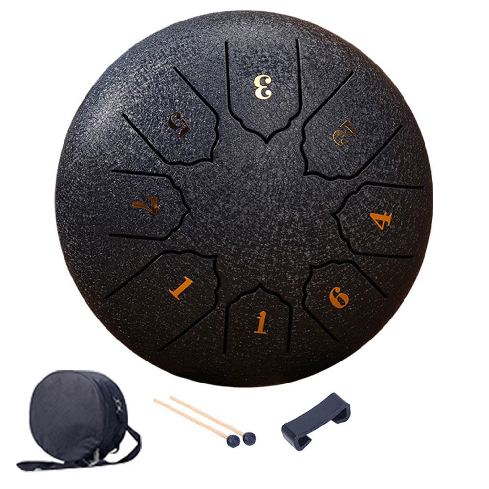 

6 Inch 8 Notes Steel Tongue Drum with Bag Drumsticks Mallet Holder Sound Healing Instruments for Yoga Meditation Unique Gift темно-синий