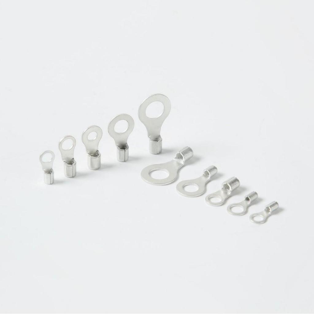 Jialong RNB Series Round Bare Terminal Copper Lugs - Purple Copper Matte Tin O-Type Cold-Pressed Connector