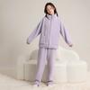 Pajamas Couple Autumn And Winter Coral Fleece Thickened Fleece Warm Men And Women Zipper Simple Casual Can Be Worn Outside Loungewear