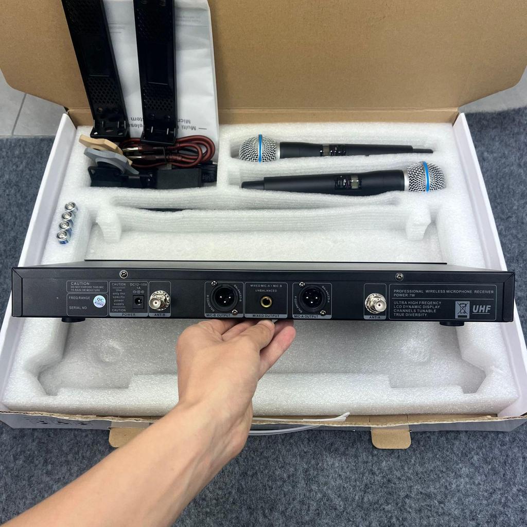 KTV U-Band Infrared Wireless Mic System: Dual Lavalier & Headset for Stage and Conference