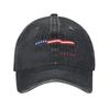 Pro Democracy Anti Project 2025 Graphic Baseball Cap Vintage Denim Distressed Adjustable Sun Protection Adults Cap