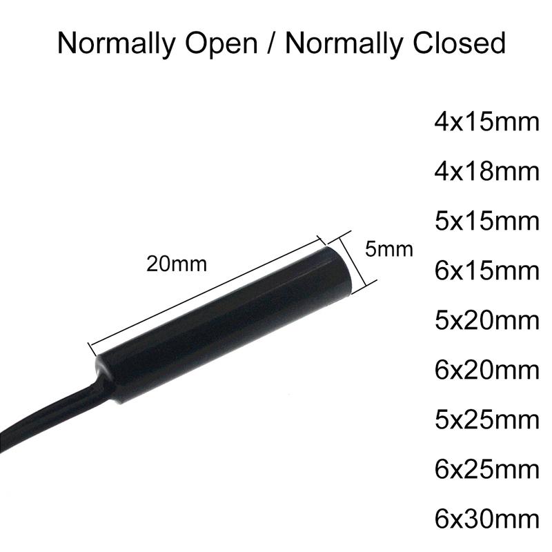 2PCS 5PCS GPS-01 Proximity Switch Sensor Magnetic Reed Switch NO NC Plastic Sealed with Wire for Security GPS Access Control