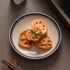 Retro Cream Style Ceramic Noodle Bowl with Double Blue Rim