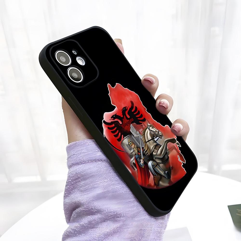 

Albanians Flag Phone Case For IPhone 17 Pro Max 15 Pro 16 14 Plus 12 13 Mini 11 Pro Shockproof Soft Cover iPhone16Plus