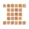Kovict Beech Wooden Alphabet Beads Square English Letter DIY Pacifier Chain Accessories Baby For Pens Keychain Making