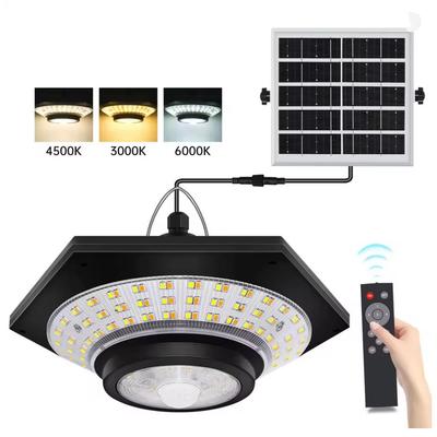 Lampă solară pentru magazie Lampă pandantiv solară Interior Exterior 228 LED 1000LM 5 Moduri cu Telecomandă pentru Grajd Pergola Garaj