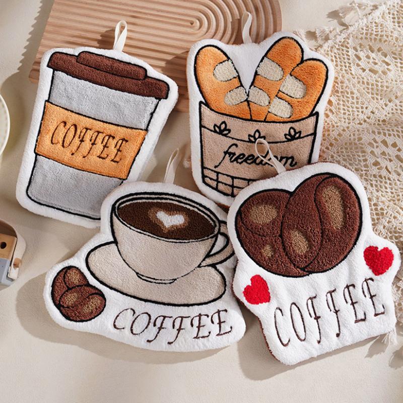 Hand Towel Absorbent Hand Cloth Hand Towel For Kitchen Bathroom Hand Cloth Cartoon Hand Towels Convenient Hanging Towel For Hand