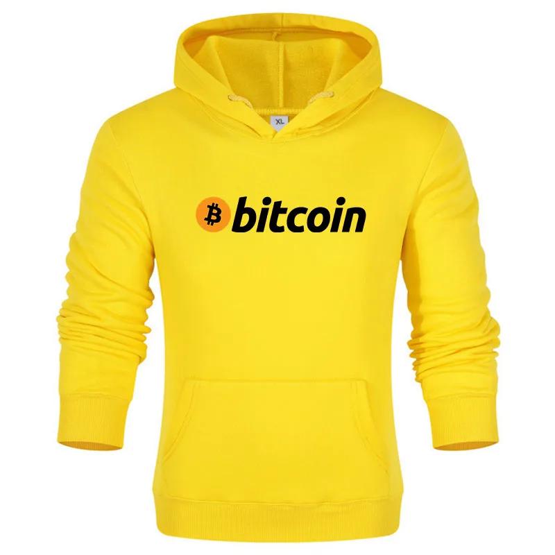 Men's Bitcoin Print Hoodie Hot Selling Casual Fashion Hoodie Unisex Retro Casual Sweatshirt Long Sleeve Pullover