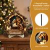 Religious Holiday Home Manger Holy Scene Tabletop Wooden Decorations Nativity Sign Christmas Family Figurine Decor Teak Wood Jesus Birth