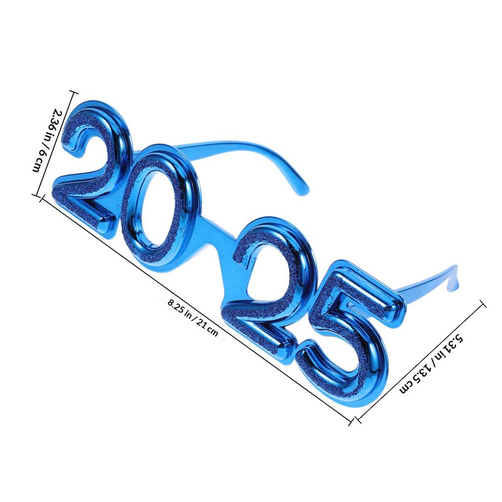 2025 Number Design Glasses 3D Decorative Eyewear For New Year Party Photo Props Lightweight Plastic Novelty Party Use Eye