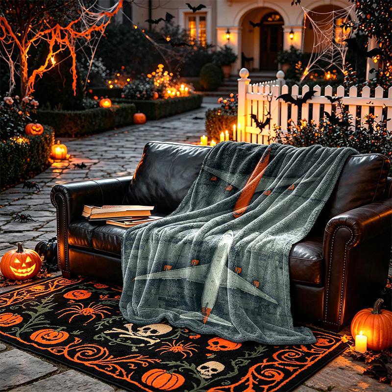 Airplane Blanket, Valentine's Day, Halloween Festival Gift Blankets, Home Blanket for Bed and Couch Use