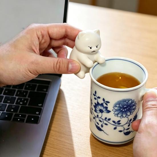 Ventilador de Refrigeración Mini para Comida Yousheng Forma de Gato Oso Clip en Borde de Taza Ventilador Recargable Bebidas Calientes Café Té Comidas Vajilla Refrigerador de Comida