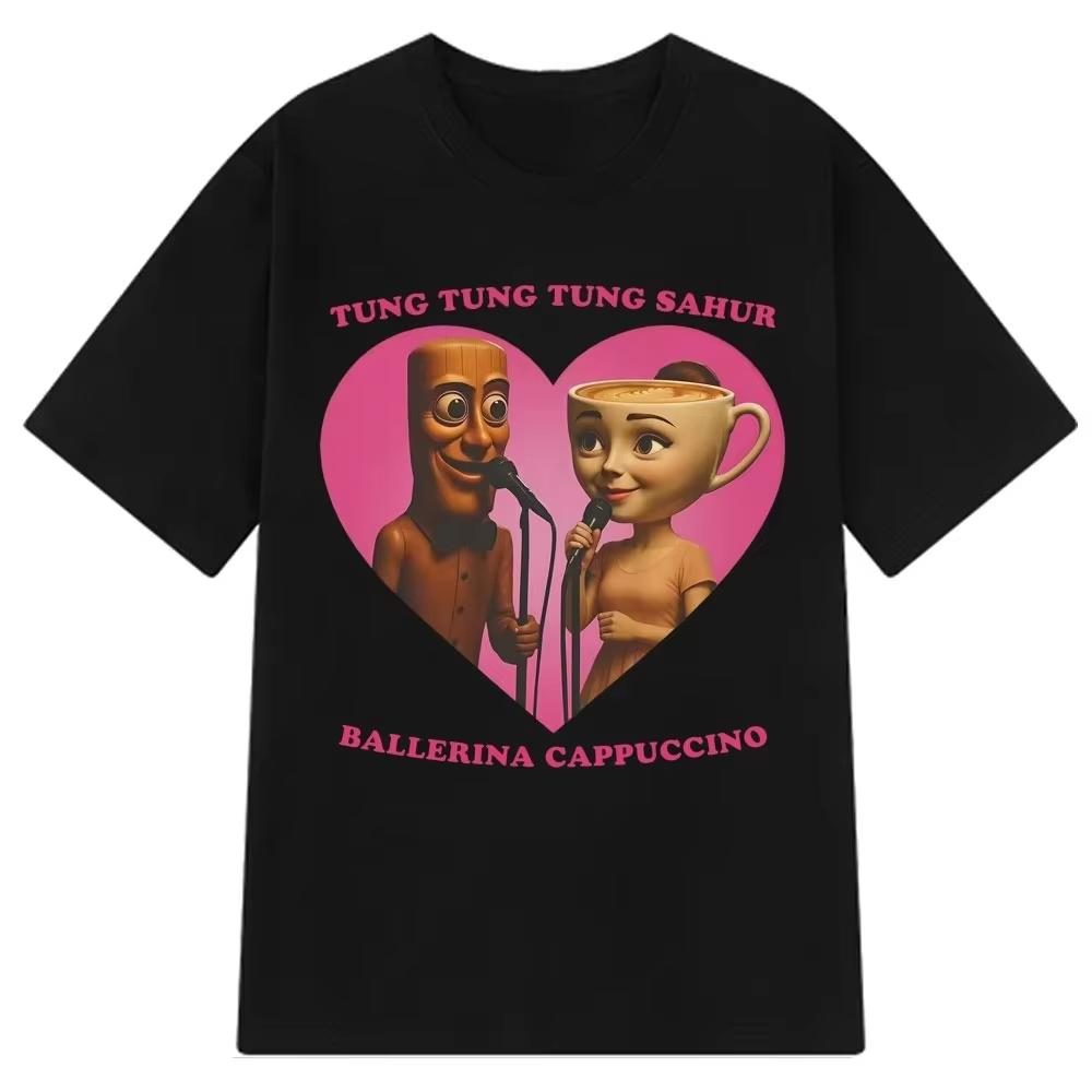 Italian Brainrot Unisex Casual Stylish Comfortable T-shirts Summer 100% Cotton Fashion T-shirt Top Autumn and Winter Innerwear