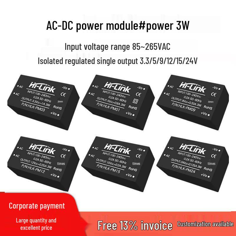 Modulo di Alimentazione Multi-Uscita 220V HLK-PM01: Alimentatore ACDC Isolato Regolato 5V/3.3V/9V/12V/15V/24V