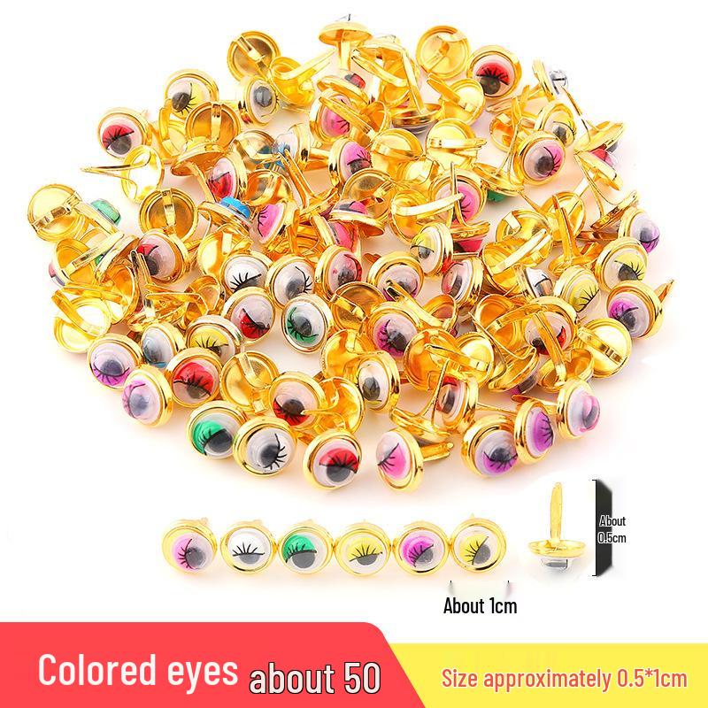 Colorful Children's Handmade Double-Legged Split Brad Nails for DIY Decoration