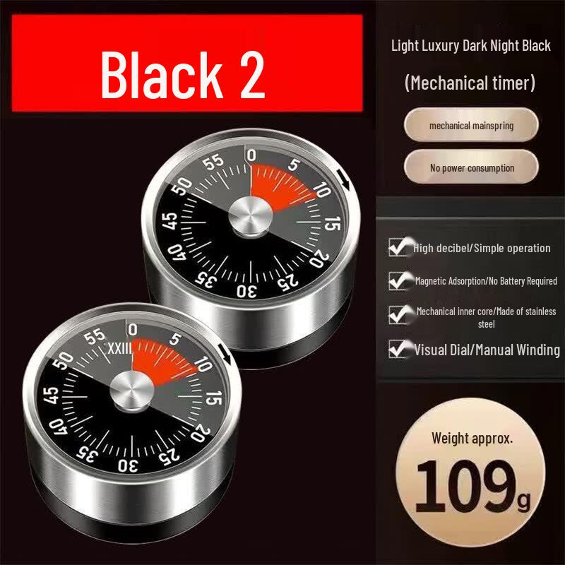 Aishangla Visual Magnetic Stainless Steel Kitchen Timer - 2 Pack