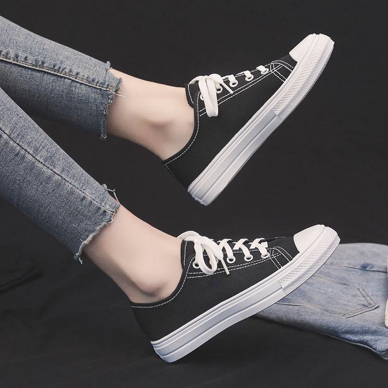 Shoes Women's Versatile Spring Summer Autumn Canvas Board Shoes Casual Breathable Flat Bottom Durable Student Shoes