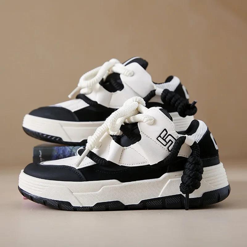 Fashion Trendy Women's Men Chunky Sneakers Versatile Casual Thick Soled Board Shoes Female Little White Shoes Walking Shoe Hombre Mujer