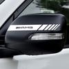 2PCS Car Rearview Mirror Decor Sticker Vinyl Auto Emblem Body Window Decal For Mercedes Benz AMG W124 W202 W203 W211 W212 W220