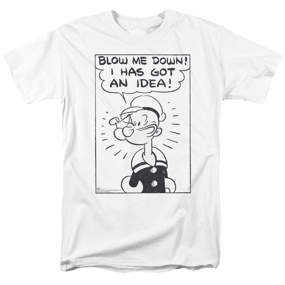 26 Popeye I Has Got An Idea T Shirt Licensed Comic Cartoon Tee White Unisex T-Shirt M