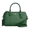 Rowan 25 Markenlogo Klassischer Print Beschichtetes Canvas Boston Tasche Schulter Crossbody Tote Mittel Damen Grün