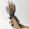 Elegant Thin Lace Fake Flare Sleeve Detachable Tulle Elastic Sweater Mesh Cuffs Wristband Clothing Decorative