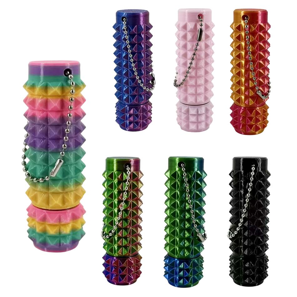Stress reduzieren Schmerz quetschen Stim Fidget Spielzeug Stressroller Stacheliger Fidget Tragbarer Schlüsselanhänger Für Angst Sensorisches Spielzeug Neuheit Für Freun