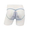 NT03 Men's Low-Rise Lace Thong with Floral Embroidery - Breathable & Sexy Underwear
