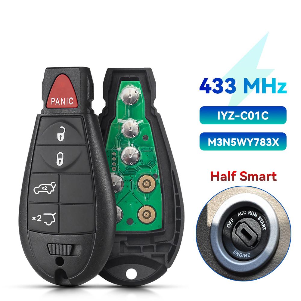 KEYYOU For Chrysler Town Country Jeep Grand Cherokee For Dodge Caliber Journey M3N5WY783X IYZ-C01C 433Mhz Remote Key 2008-2010